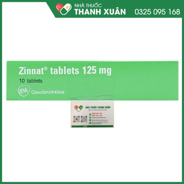 Zinnat tablets 125mg - Thuốc điều trị nhiễm khuẩn (1 vỉ x 10 viên)